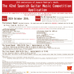 The 42nd Spanish Guitar Music Competition Application.